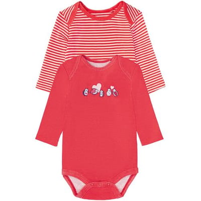 LUPILU Baby meisjes rompertjes (Rood, 50/56)