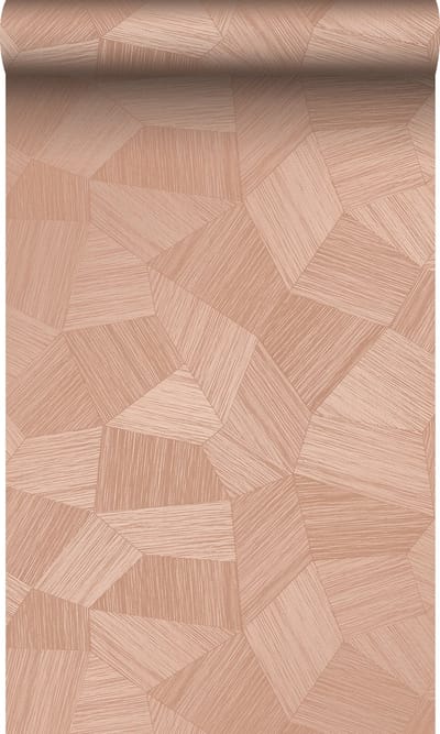 Origin Wallcoverings behang grafisch 3D motief terracotta roze - 53 cm x 10.05 m - 348040