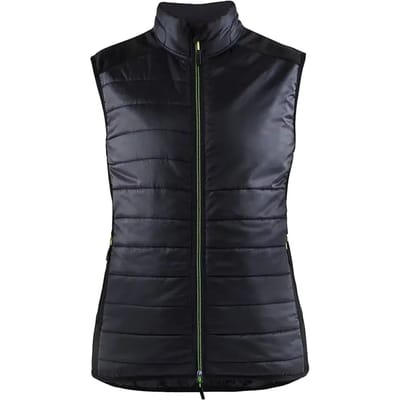 Blaklader Dames bodywarmer gevoerd 3864-2030 - Zwart/High Vis Geel - L