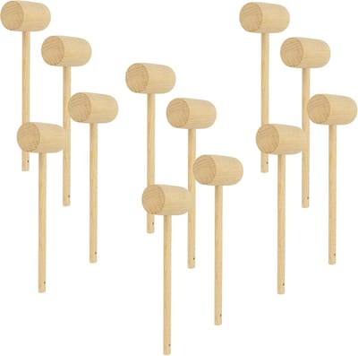 Houten Krab Mallet - Zeevruchten Hamer - Schaaldieren Kraken - Robuust Beukenhout - 8.34 x 2.36 x 1.34 cm - Natuurlijk