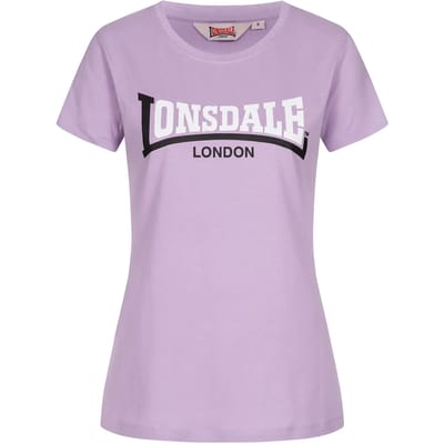 Lonsdale Damen T-Shirt Achnavast T-Shirt Lilac/Black/White-XXL