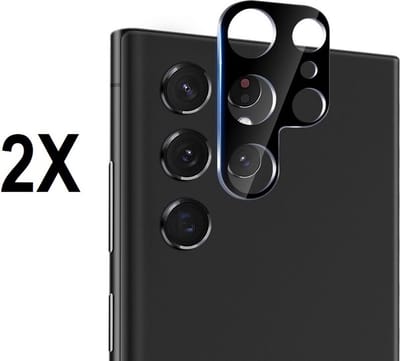 Screenz® - Camera lens protector geschikt voor Samsung Galaxy S25 Ultra - Screenprotector - Beschermglas - Glasplaatje geschikt voor S25 Ultra - 2 stuks