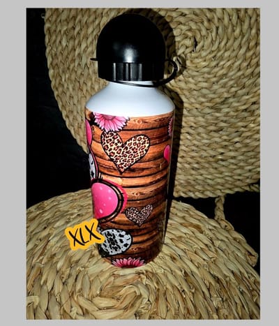Bedrukte bidon met harten, Bidon, Bedrukte drinkfles, Bidon, Drinkfles, Harten, Moederdag, Cadeau, XLX®