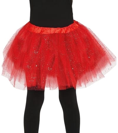 Fiesta Petticoat/tutu rokje - meisjes - rood - 31 cm - Tule onderrokje - kinderen