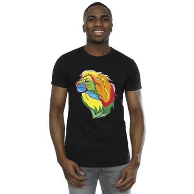 Disney Heren The Lion King Kleuren T-Shirt (Zwart)