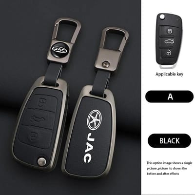 Zinklegering Auto Sleutelhoes Cover Schaal Tas Voor Jac S2 Refine S3 S4 S5 S7 R3 A5 7 T40 S5 X4 R3 Sei 3     Accessoire black
