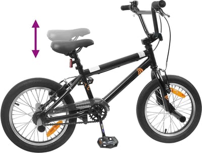 vidaXL - BMX - Fiets - 16 - Inch - voor - 5-8 - jaar - oud - Zwart