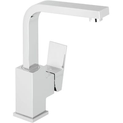 Herzbach NEO CASTELL single-lever basin mixer M-Size with swivel spout 360°, without pop-up waste 12.203330.1.01