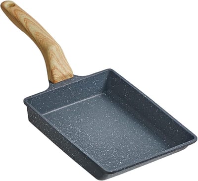 Omeletpan Koekenpan - Japanse pan - Ontbijt Maken - Antiaanbaklaag - 20x15 cm - Zwart