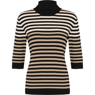 Geribde col roulé pullover voor dames CULTURE Annemette