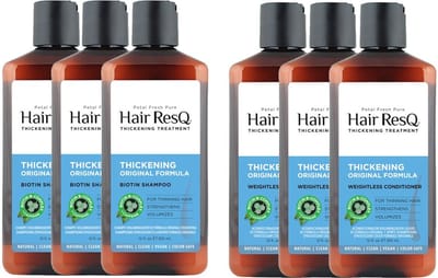PETAL FRESH - Hair ResQ 3 x Shampoo + 3 x Conditioner Thickening Original - 6 Pak - Voordeelverpakking
