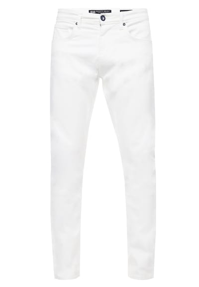 Witte denim jeansbroek "MELVIN" slim fit katoen-stretch