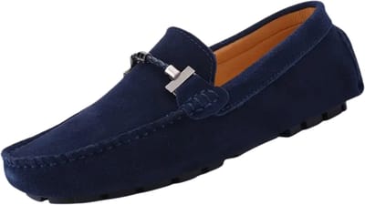 Bovista Loafers Heren - Met Hak - Herenschoenen - Instappers - Blauw - Maat 39