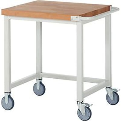 Werkbank serie 8000, verrijdbaar, werkblad massief beukenhout, B 750 x D 700 x H 880 mm