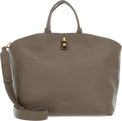 COCCINELLE Leren Handtas Schoudertas Coccinelle Magie Soft Handbag Grained Leather Warm Taupe