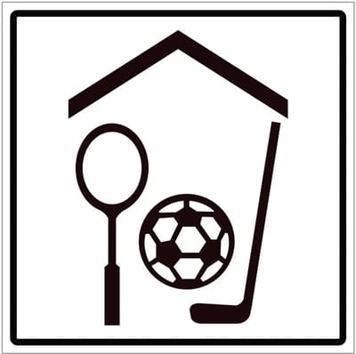 Sporthal bord | gecoat dibond materiaal | 30 x 30 cm