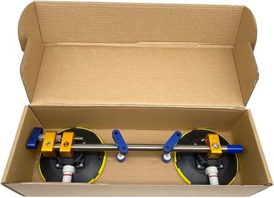 Naadzetter Set - Nivelleringsgereedschap - Werkstukken Verbinden - Dubbele Zuignap - 4.5 Inch - Zwart