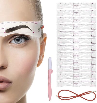 Wenkbrauwsjablonenset - 24 Delen, Herbruikbaar Make-up Gereedschap voor Vrouwen en Meisjes