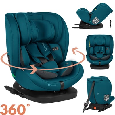 Lionelo Bastiaan i-Size 4in1 Autostoel ISOFIX 360° Draaibaar – Van Geboorte tot 12 Jaar (40-150 cm) – RWF & FWF – Top Tether – Memory Foam – SideProtect – Brede Comfortzitting – i-Size