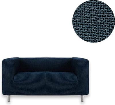 Belmarti® Bankhoes Milos hoge armleuning 170cm tot 190cm breed - Marineblauw - Extreme Stretch Bankhoezen