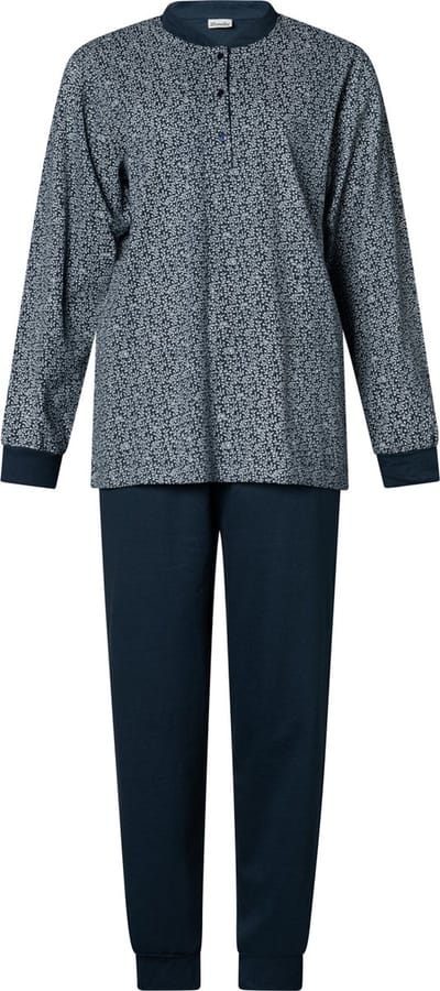 Lunatex dames pyjama - maat S - Porto spring flower - marine