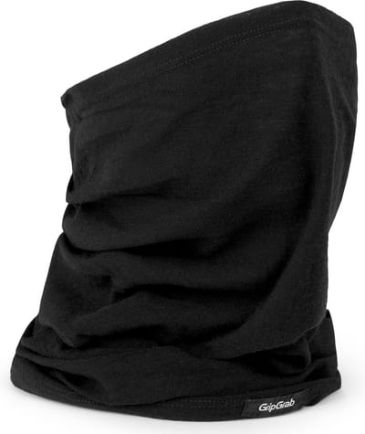 GripGrab - Multifunctional Merino Wol Nekwarmer Wielersport Fiets Loop Sjaal Tube Halswarmer - Zwart - Unisex - Maat One Size