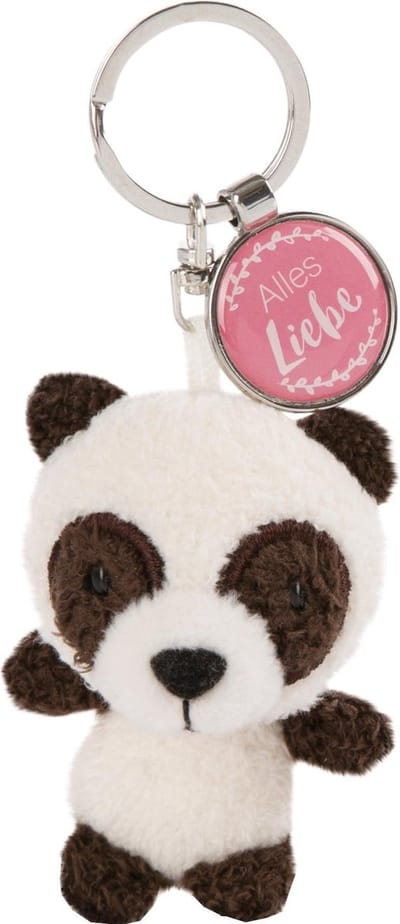 Nici Sleutelhanger Alles Liebe Junior 7 Cm Pluche Zwart/roze