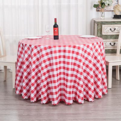 Moderne Geruite Tafelkleed Polyester Rond Tafelkleed Voor Salontafel Eettafelhoes Huisdecoratie Waterdicht Square 90x90cm rood