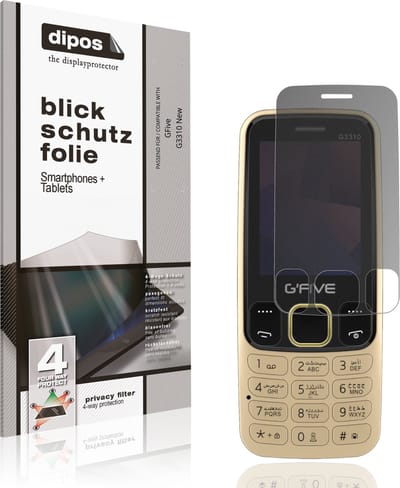 dipos – Matte Privacy Screenprotector geschikt voor GFive G3310 New | Anti-Spy Beschermfolie