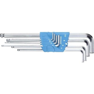 Gedore 1523988 Inbus Haakse schroevendraaierset 2 mm, 2.5 mm, 3 mm, 4 mm, 5 mm, 6 mm, 8 mm, 10 mm 8-delig