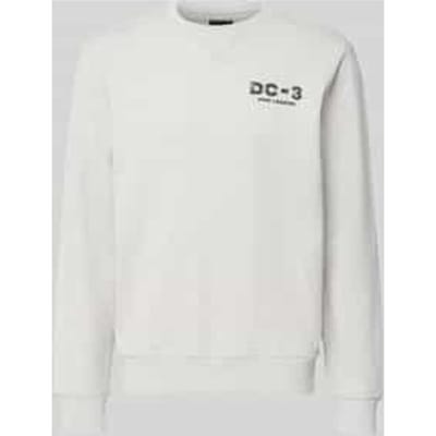 Sweatshirt met labelprint en ronde hals