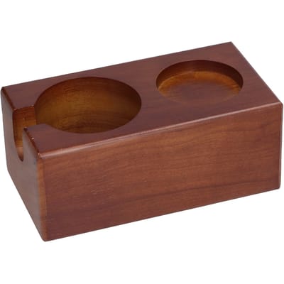 2 Gaten Koffie Tamper Houder Beuk Koffie Handvat Mat Pad Standaard voor Thuis RestaurantExtern