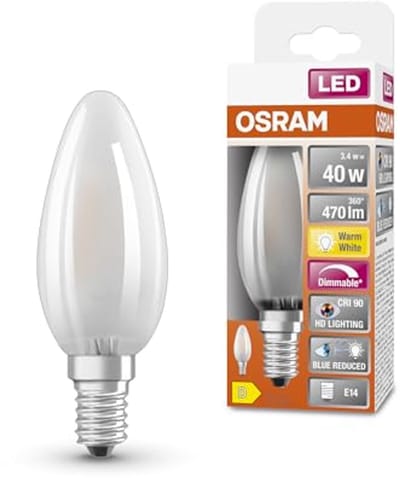 Dimbare LED lamp E14 met hoge kleurweergave - Warm wit (2700K), 470 Lumen, vervangend voor 40W