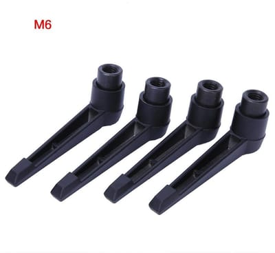 Dailygoods- Verstelbare Klemmen - 4 Stuks - Roestvrij Staal - Handgrepen - Zwart - Handvat Lengte 50mm