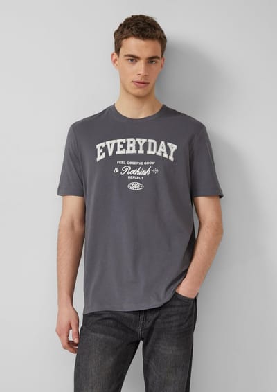 T-shirt van katoenjersey met print aan de voorkant regular fit s.Oliver