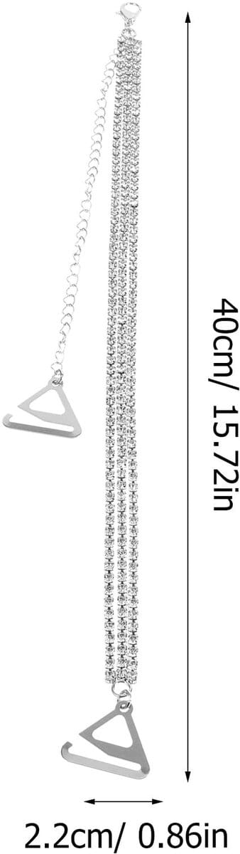 Dailygoods- BH-bandjes doorzichtig - verstelbare bandjes - antislip strap - vervangende schouderriemen - strass-design - duurzaam materiaal - Beha Bandjes