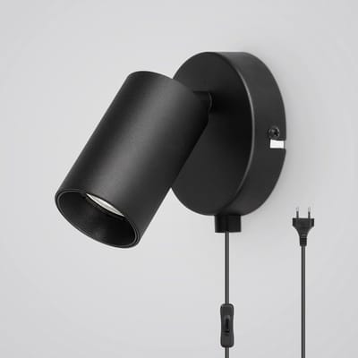 Wandlamp Binnen met Snoer - Wandlamp met Stekker voor Binnen - met Dimbare Schakelaar - Industrieel en Vintage - Slaapkamer Bedlampje