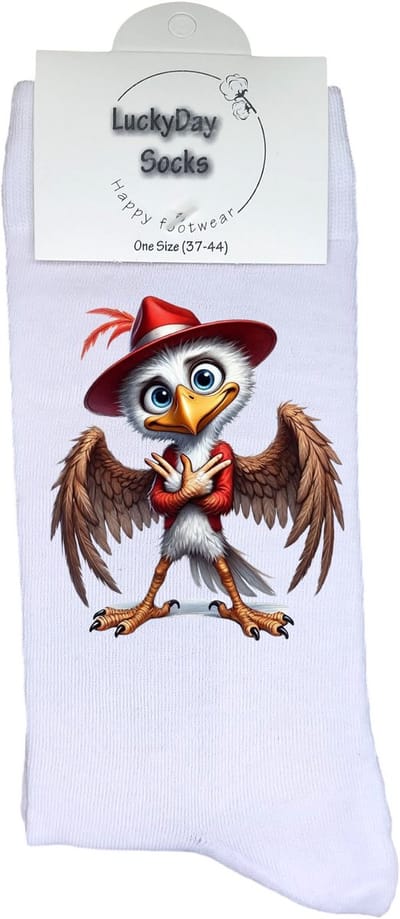 Adelaar - Valentijns Cadeau - Grappige sokken - Leuke sokken - Hem Haar sokken - Vrolijke sokken - Sint cadeau - Vaderdag - Moederdag - Verjaardag cadeau - Kerst cadeau - Vogel - Dieren - Leuk Cadeau - Print sokken - Socks maken Happy - 37-44