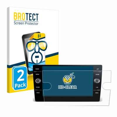 BROTECT - Screenprotector voor Volkswagen T6 2021 Discover Media 8" - Folie Beschermfolie transparant 2 Stuks