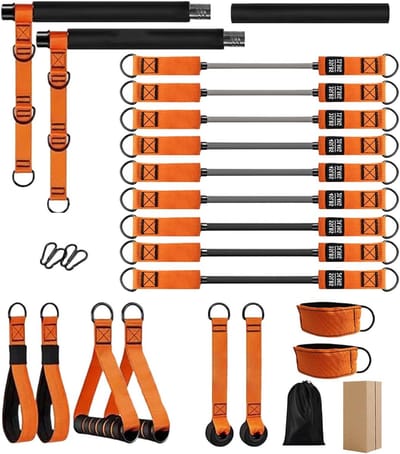 Pilates Bar Set - Fitness Machine - Full Body Workout - Verstelbare Weerstand - 39 x 17 x 12 cm