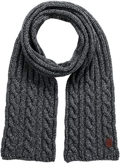 Gebreide Sjaal - Herensjaal - Warmte en Stijl - Klassiek Braid Patroon - 180x20 cm - Blauw