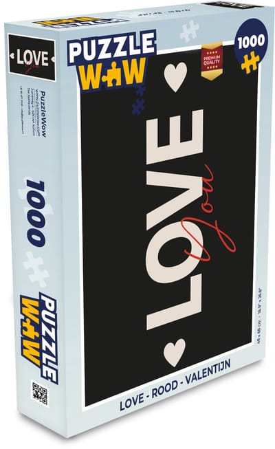 Puzzel Love - Rood - Valentijn - Legpuzzel - Puzzel 1000 stukjes volwassenen