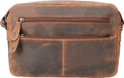 Leather Design Crossbody Schoudertas Hunter Bruin