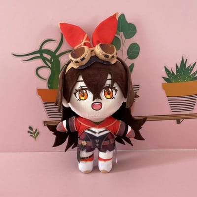 Genshin Impact Amber Cosplay Pluche Pop Speelgoed 20cm Anime Karakter Schattig Zacht Gevuld Kussen Kerstmis Thanksgiving Cadeau 20cm