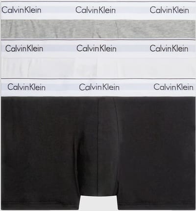 Calvin Klein Trunk (3-pack) - heren boxers normale lengte - zwart - grijs - wit
