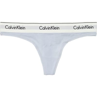 Calvin Klein Letter Jacquard Comfortabele String Dames Ondergoed Grijs 0000F3786E-CIQ S white