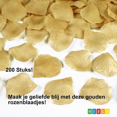 *** 200 x Gouden Rozenblaadjes - Bruiloft Decoratie - Liefde Love - Valentijn - van Heble® ***