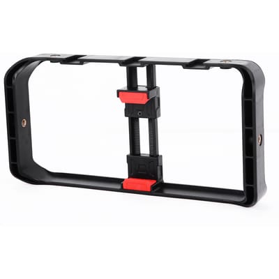 Andoer Portable Smartphone plate-forme vidéo Portable téléphone stabilisateur poignée cinéma Smartphone Cage avec noir