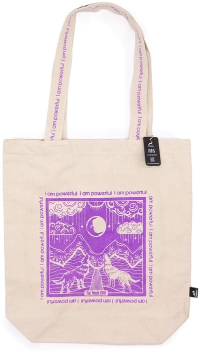 Hop Hare Tote Bag - I am Powerful - 10oz Cotton canvas