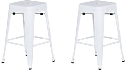 CABRILLO M - Barkruk - Set van 2 - Wit - Staal